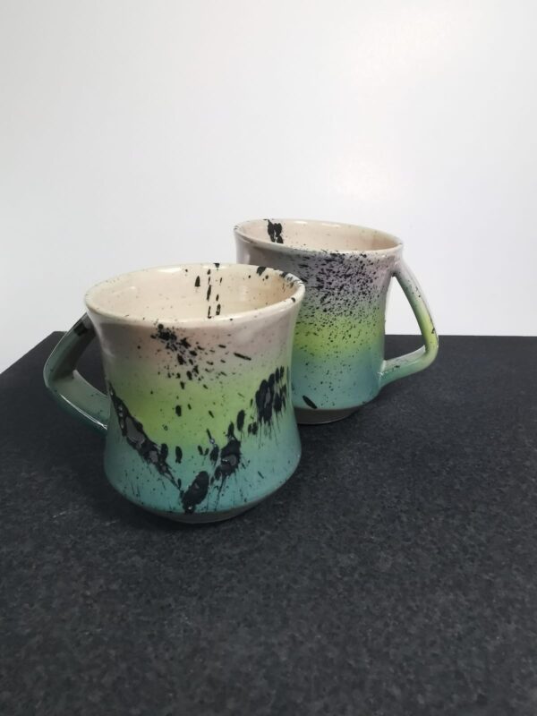 Splatter mugs, coffee , tea